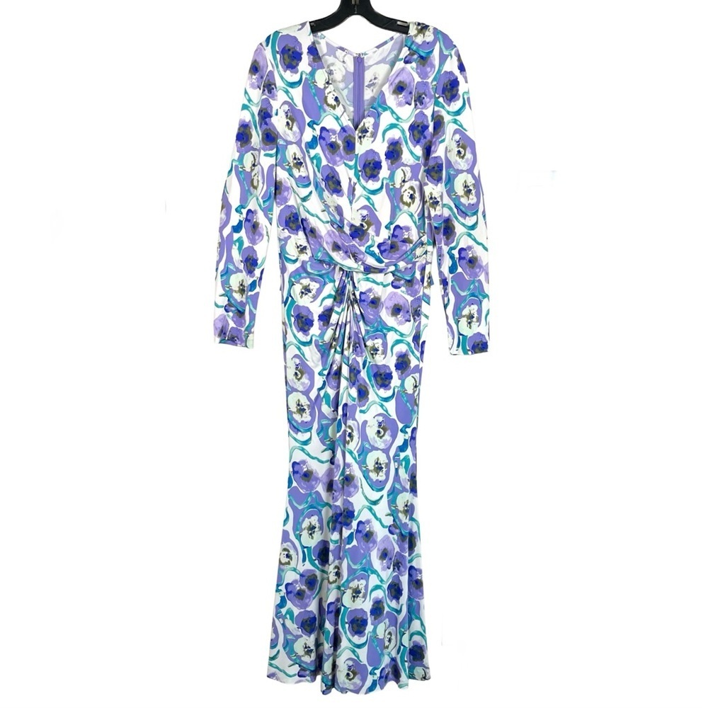 Diane von Furstenberg Timmy Watercolor Floral Midi Dress Large - Picture 6 of 11
